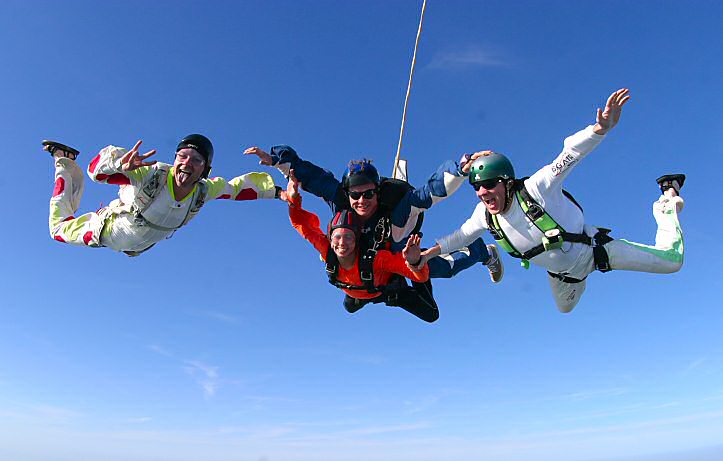 skydive stock image